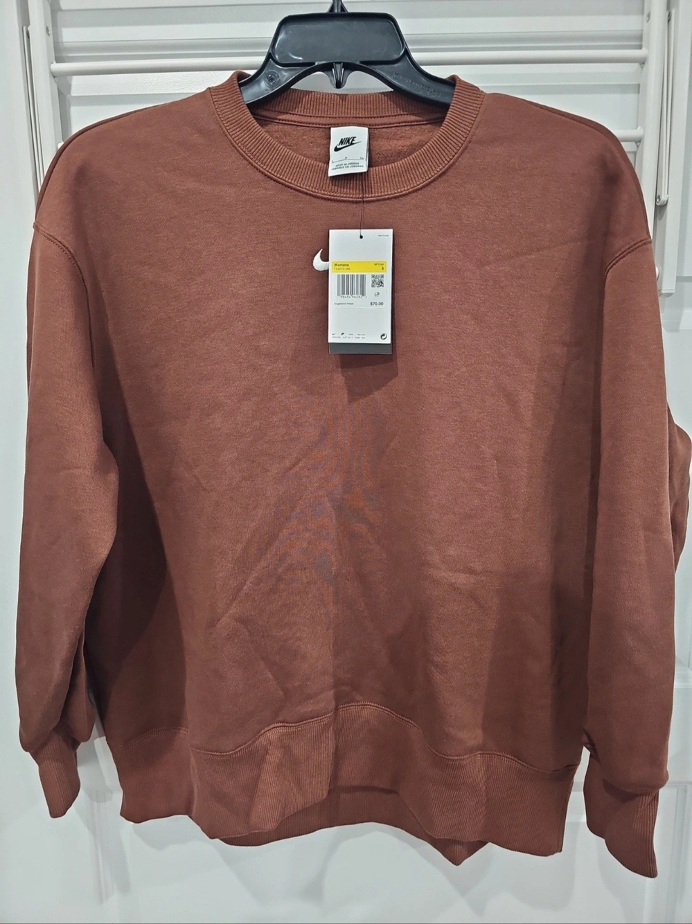 Nike Men’s Crewneck Sweatshirt - Rust Brown